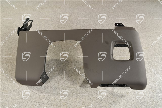 Schalttafelverkleidung, Unterteil, Leder, Achatgrau, L