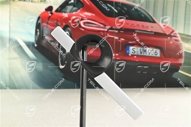 Trim. Ignition switch, Silver matte / Black