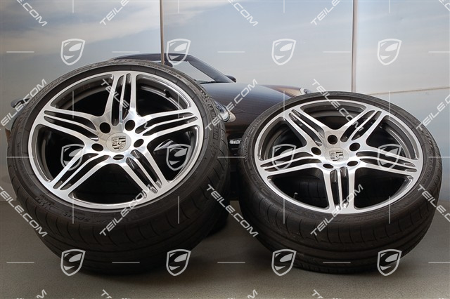 19-inch Turbo I summer wheel set, wheels 8 J x 19 ET 57 + 11 J x 19 ET 51 + NEW summer tyres 235/35 ZR 19 + 305 /30 ZR 19