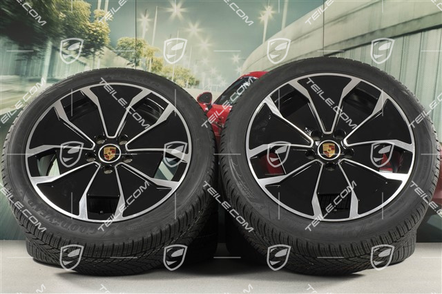 20-inch Turbo Aero Design, winter wheel set, rims 9J x 20 ET54 + 11J x 20 ET60, Goodyear winter tyres 245/45 R20 + 285/40 R20