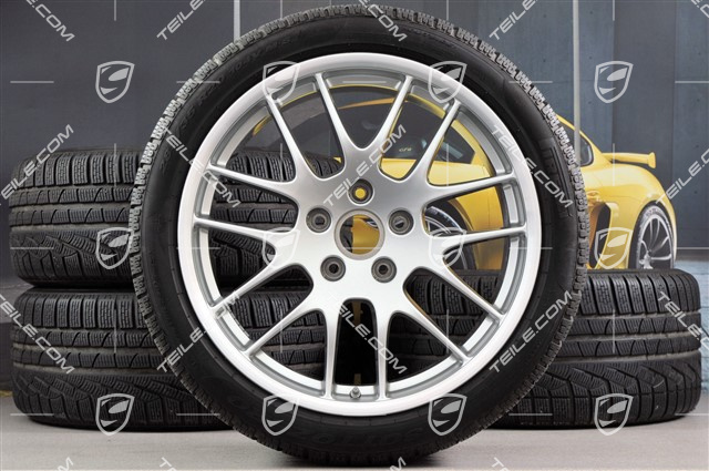 20" Komplet kół zimowych RS Spyder, felgi 9,5J x 20 ET65 + 10,5J x 20 ET65 + NOWE opony zimowe Pirelli 255/40 R20 + 285/35 R20, z czujnikami ciśnienia