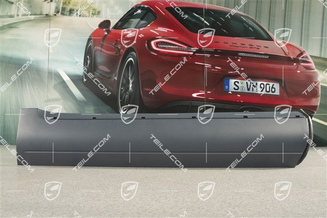 Leiste, Tür, Hinten, Aluminium-pakiet Schwarz, (mit Aerokit, mit Schwellerblende), R