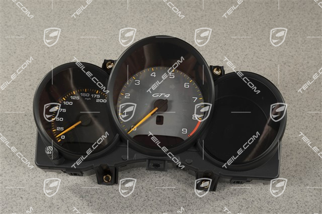 Instrument cluster, Manual Transmission, GT4, GB/UK - Version