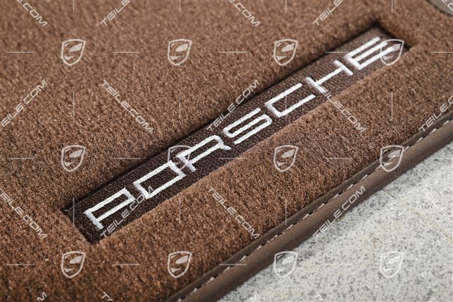 Dywaniki podłogowe, welurowe, zestaw, 4szt Truffle Brown