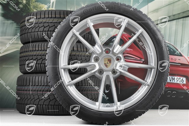 19-/20-inch Carrera winter wheel set, wheel rims 8,5J x 19 ET52 + 11J x 20 ET66 + NEW Continental winter tyres 235/40 R19 + 295/35 R20, with TPMS