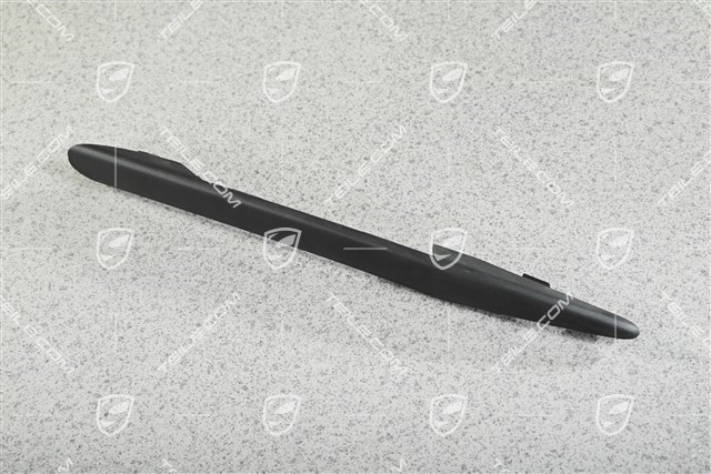 Front bumper Retaining frame lower cover, black satin, lower, L