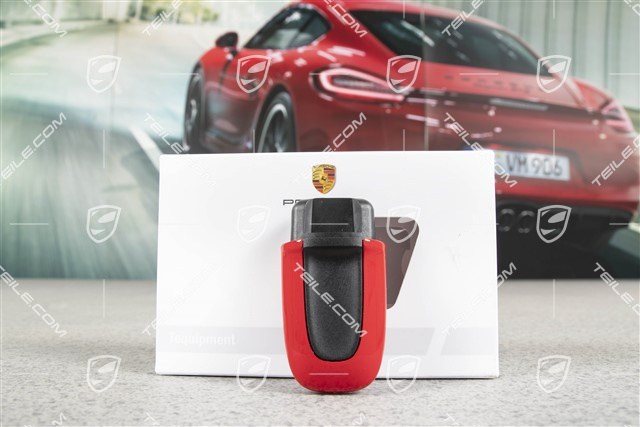 Ignition starter switch, lacquered Guards Red, KESSY / Entry and Drive