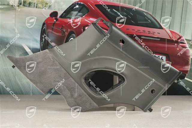 Tapicerka ściany bocznej / błotnika tylnego, skóra, czarny/stone grey, Cabrio, R