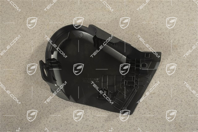 Front seat trim cover, outer, Black, L