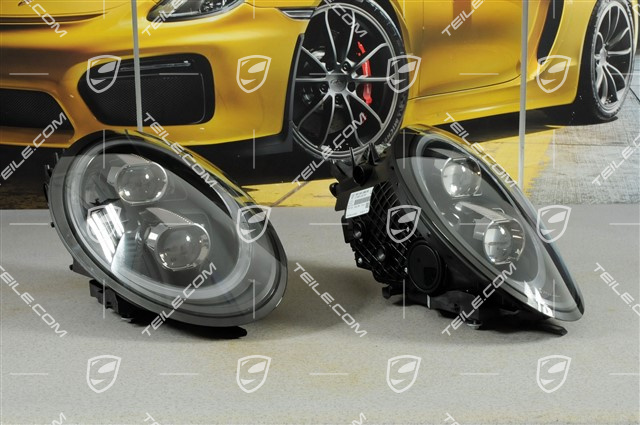 Reflektory LED, PDLS-Plus, czarne, zestaw L+R