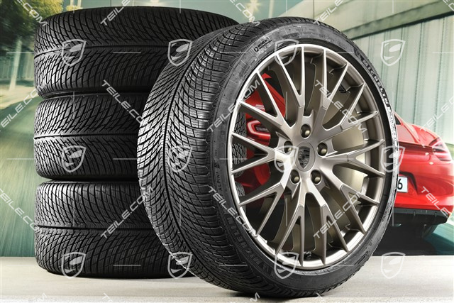 21" Panamera Exclusive Design Winterräder Satz, Felgen 9,5J x 21 ET71 + 10,5J x 21 ET71 + NEUE Michelin Pilot Alpin 5 Winterreifen 275/35 R21 + 315/30 R21, Turbonit