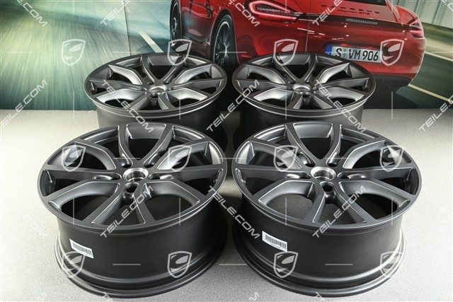 21-inch wheel rim set Exclusive Design, 9,5J x 21 ET46 + 11J x 21 ET58, Vesuvius grey