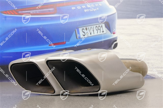 Sport Endrohr, aus poliertem Edelstahl, 4-Rohr Optik, R