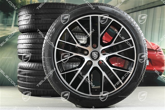 20" Turbo Aero Sommerräder Satz, Felgen 9J x 20 ET54 + 11J x 20 ET60 + Pirelli Sommerreifen 245/45 R20 + 285/40 R20, ca. 50km, DOT/Bj. 2021