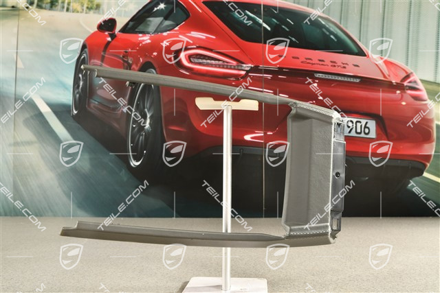 Cover / Console centre, Shifter Trim / panel, manual, Leather Stone grey