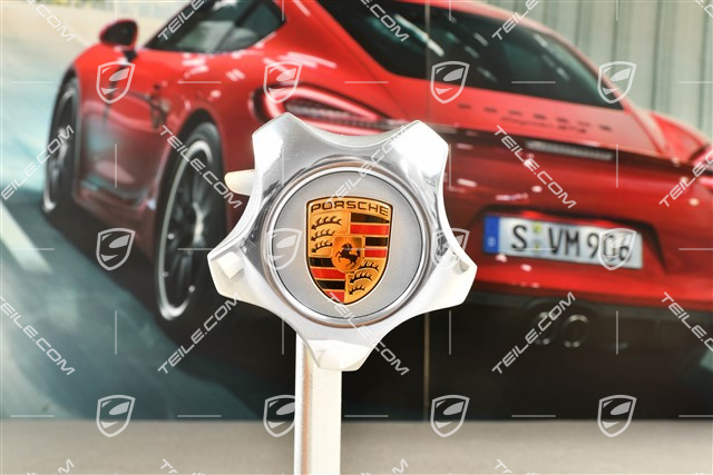 Radnabenabdeckung (Stern), Chrom, farbiges Wappen