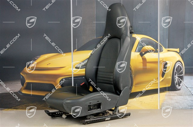 Sitz, manual einstellbar, Leder/Kunstleder, Schwarz, beschädigt, L