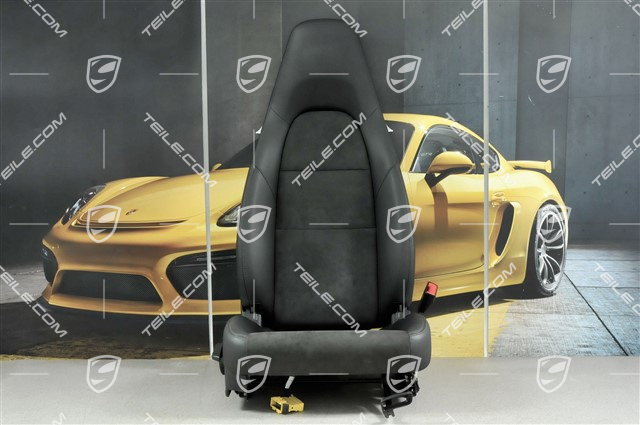 Seat, manual adjustable, leatherette-Alcantara, black, R