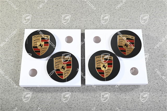 Hub cap set, Anthracite, crest coloured