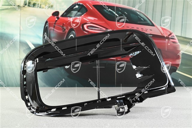 Boczna kratka zderzaka przedniego, czarna wysoki połysk, Sport Design, R