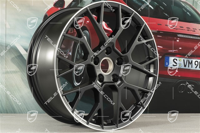 20+21" Komplet felg RS Spyder, felgi: przednie 8,5J x 20 ET53 + tylne 11,5J x 21 ET67, czarny satynowy półmat