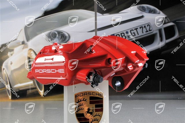 Zacisk hamulcowy bez klocków, czerwony, Turbo 3,6, L