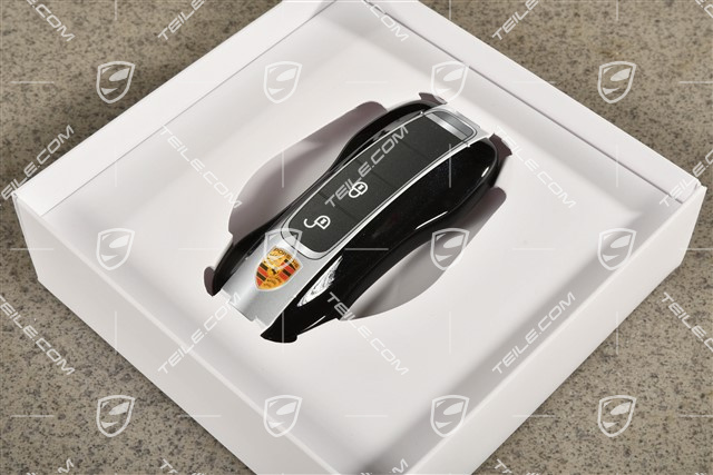 Vehicle key side faces / Key cap, Painted / lacquered Jet Black metallic