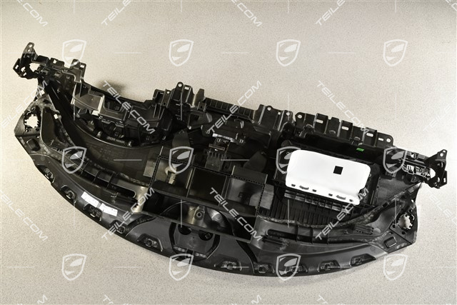 Dashboard trim, upper part, leather, black