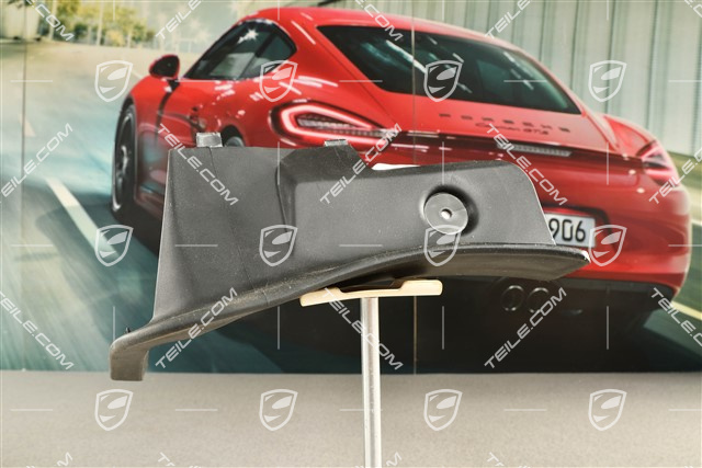 Rubber lip sill cover, rear, black, R