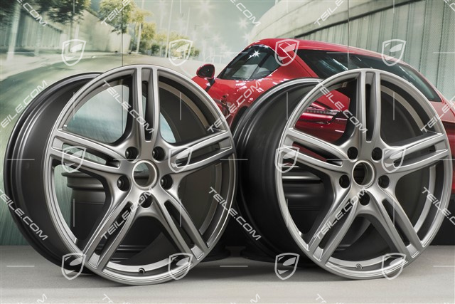 20" komplet felg Turbo, 10,5J x 20 ET71 + 9,5J x 20 ET71, do użytku w zimie, Platinum półmat satyna