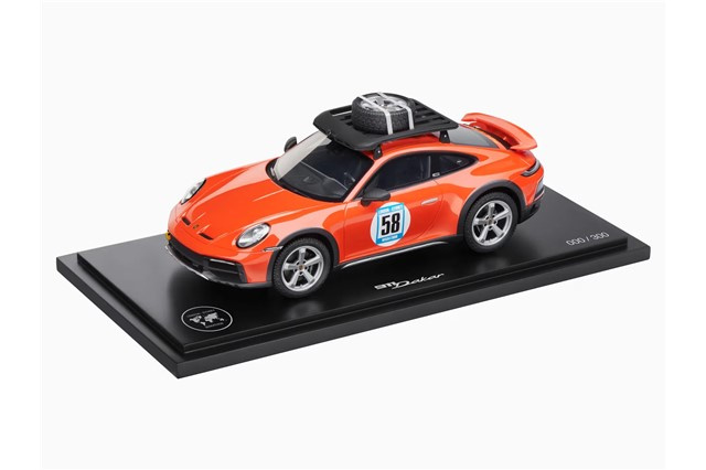911 Dakar 992 #58, rot / schwarz, Sobieslaw Zasada / London - Sydney, Limitiert auf 300 Stück, Maßstab 1:18