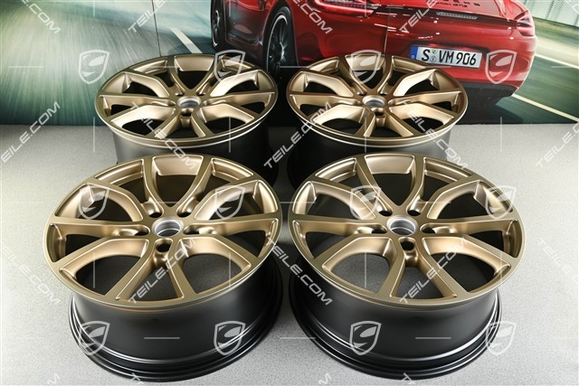 21" Komplet felg Cayenne Exclusive Design, 11J x 21 ET58 + 9,5J x 21 ET46, neodyme