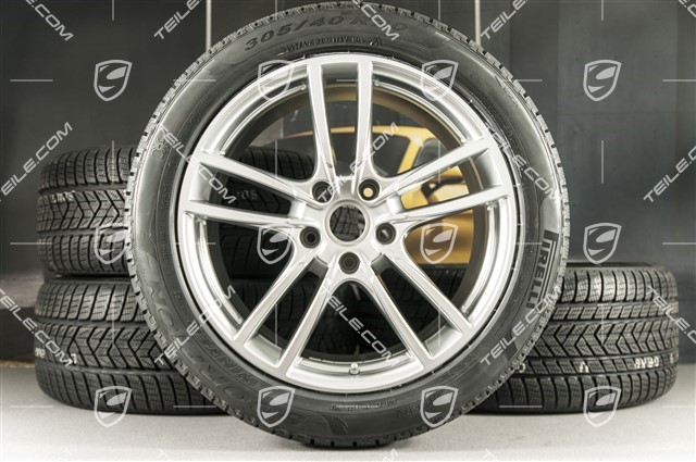 20-inch Cayenne Sport winter wheel set, rims 9J x 20 ET50 + 10,5J x 20 ET64 + NEW Pirelli winter tyres 275/45 R20 + 305/40 R20, with TPMS