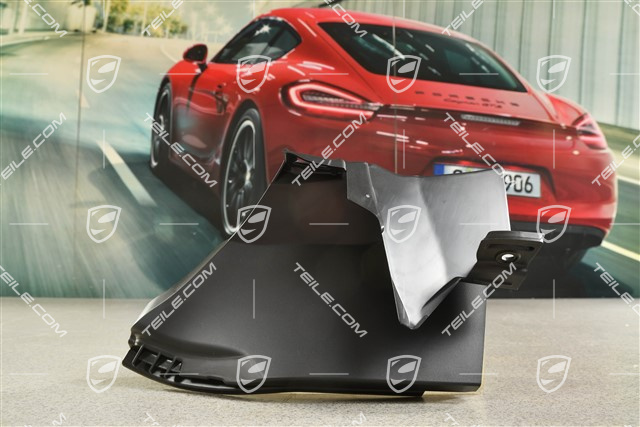 Air guide / duct, black matte, lower, Turbo / GT / Sport Design, R