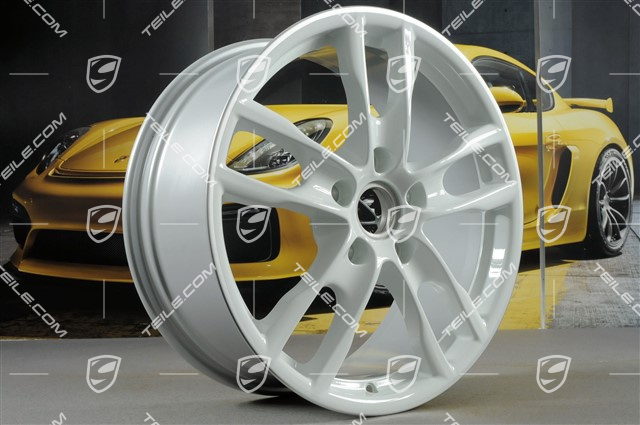 19" Boxster S III Felgensatz, 8J x 19 x ET 57 + 9,5J x 19 x ET 45, Felgenstern in Weiß