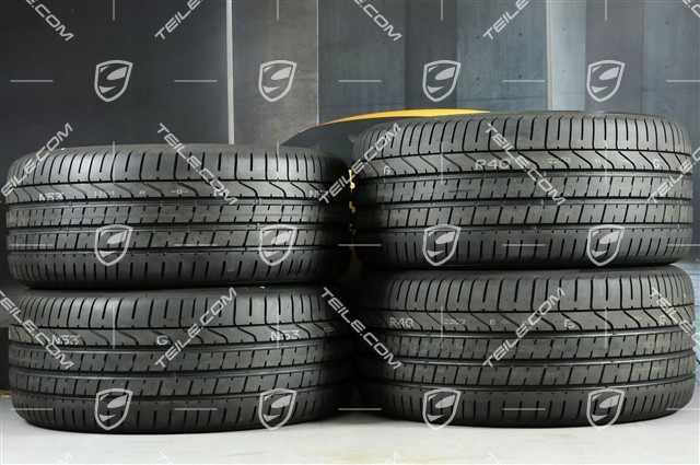 21-inch Cayenne COUPE Exclusive Design summer wheel set, rims 9,5J x 21 ET46 + 11,0J x 21 ET49 + Pirelli summer tyres 285/40 R21 + 315/35 R21, black high gloss, with TPMS