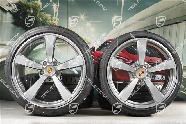 20"+21" Carrera Exclusive Design Sommerräder Satz, Felgen 8,5J x 20 ET53 + 11,5J x 21 ET67 + Goodyear Sommerreifen 245/35 R20 + 305/30 R21, mit RDK-Sensoren