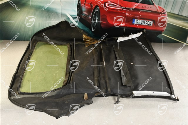 Verdeckbezug, ohne Heckscheibe, Schwarz