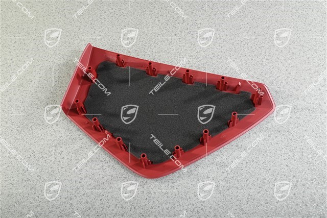 Kratka osłaniająca głośnik basowy w tapicerce drzwi, drzwi przednie, Bordeaux Red / czerwona, R