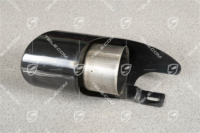 Końcówka sportowego układu wydechowego, Opcja 4-ry końcówki, zewnętrzna, czarna, L