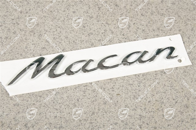 Schriftzug / Abzeichen / Emblem "Macan", Verchromt