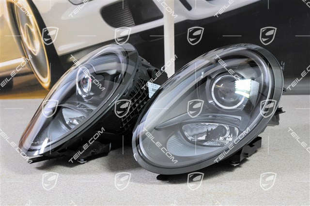 BiXenon headlamp, interior lining black, Turbo/GT3, set (L+R)