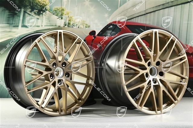 21-inch wheel rim set Cayenne RS Spyder Design, 11J x 21 ET58 + 9,5J x 21 ET46, neodyme