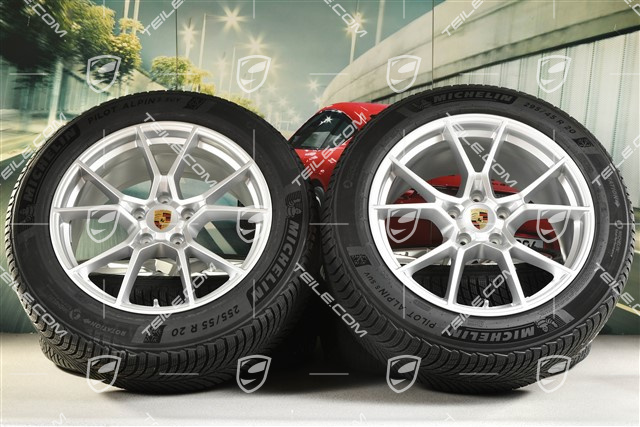 20-inch Cayenne S winter wheel set, rims 9J x 20 ET50 + 10,5J x 20 ET64 + Michelin Pilot Alpin 5 SUV winter tyres 255/55 R20 + 295/45 R20, with TPMS
