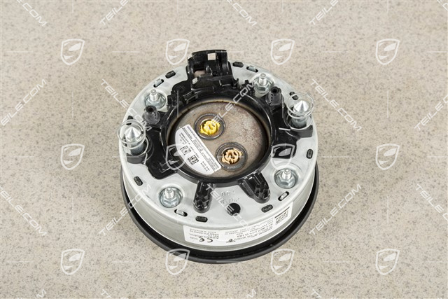 Airbag kierowcy / poduszka powietrzna, skóra, Czarny