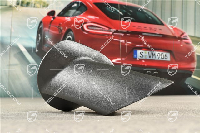 Osłona ramienia lusterka zewnętrznego, czarna satyna, R