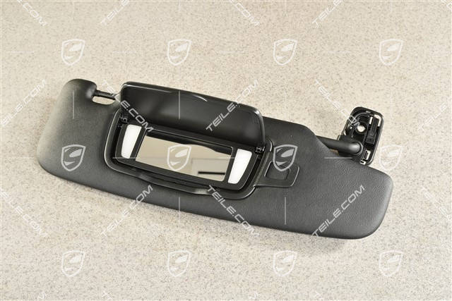 Sonnenblende, mit Spiegel, Schwarz, Coupe, R