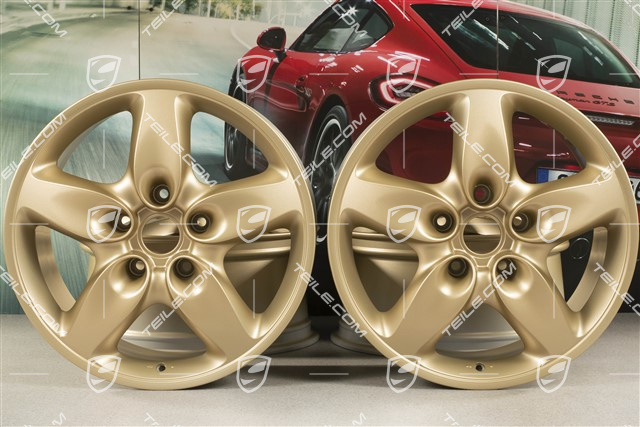18-inch Cayenne Turbo wheel set, Aurum satin mat