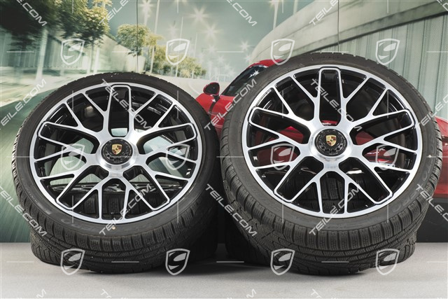 20" Turbo S central locking winter wheel set for Turbo S, wheels 8,5J x 20 ET51 + 11J x 20 ET59 + Pirelli Sottozero II winter wheels 245/35 R20+295/30 R20, TPMS