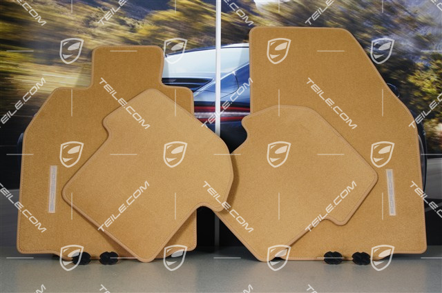 Dywaniki, komplet 4-części,  (nie do cabrio z BOSE), beżowe (Sandbeige)